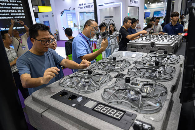 Drone World Congress In China s Shenzhen SHENZHEN, CHINA - MAY 23:Exhibitors present multiple advanced drone devices at the congress venue on May 23,2026 in Shenzhen,Guangdong Province of China.The 2026 Drone World Congress is themed around low altitude economy and flying towards the future, showcasing over 10000 drones and low altitude technology products. Stringer Anadolu Shenzhen China. Editorial use only. Please get in touch for any other usage.  Copyright: x2026xAnadoluxStringerx