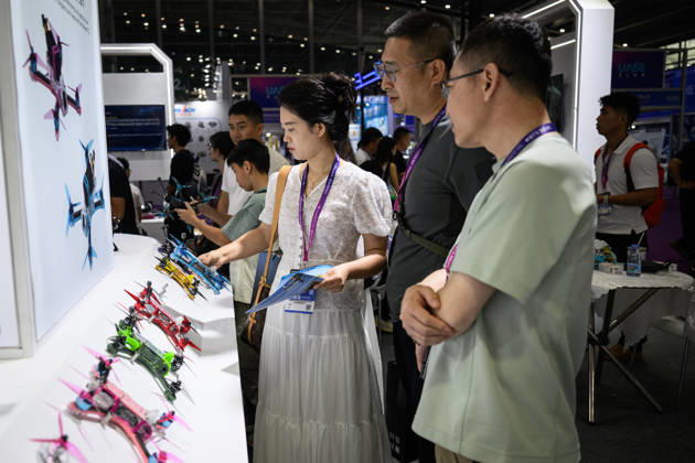 Drone World Congress In China s Shenzhen SHENZHEN, CHINA - MAY 23:Exhibitors present multiple advanced drone devices at the congress venue on May 23,2026 in Shenzhen,Guangdong Province of China.The 2026 Drone World Congress is themed around low altitude economy and flying towards the future, showcasing over 10000 drones and low altitude technology products. Stringer Anadolu Shenzhen China. Editorial use only. Please get in touch for any other usage.  Copyright: x2026xAnadoluxStringerx