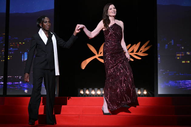 Cannes - Closing Ceremony Eye Haidara and Geena Davis on stage during the closing ceremony of the 79th edition of the Cannes Film Festival in Cannes, France on May 23, 2026. Photo by Eliot Blondet ABACAPRESS.COM Cannes France  Copyright: xBlondetxEliot ABACAx