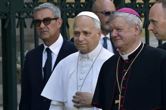 ITALY - POPE LEO XIV DURING HIS PASTORAL VISIT TO THE COMMUNITY IF THE LAND OF FIRES - 2026 5 23 Italy, Acerra, Vatican, 2026 5 23. Pope Leo XIV during a pastoral visit to the community of the Land of Fires at the cathedral of Acerra EDITORIAL USE ONLY - NO BOOKS Copyright: xALESSIAxGIULIANIx