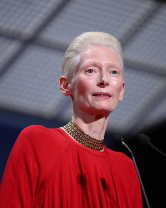 Cannes - Fjord Wins Palme D Or Award At Closing Ceremony Tilda Swinton on stage to present the Palme D Or award winner during the closing ceremony of the 79th edition of the Cannes Film Festival in Cannes, France on May 23, 2026. Photo by Eliot Blondet ABACAPRESS.COM Cannes France  Copyright: xBlondetxEliot ABACAx