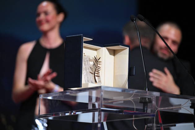Cannes - Fjord Wins Palme D Or Award At Closing Ceremony Illustration of the Palme D Or award on stage during the closing ceremony of the 79th edition of the Cannes Film Festival in Cannes, France on May 23, 2026. Photo by Eliot Blondet ABACAPRESS.COM Cannes France  Copyright: xBlondetxEliot ABACAx