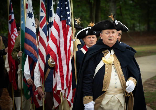 May 23, 2026, Canton, Georgia, USA: Scott Collins prepares to lead a Sons of the American Revolution chapter color guard to the Memorial Day ceremony at Georgia National Cemetery. Canton USA  - ZUMAn03_ 20260523_zaf_n03_008 Copyright: xRobinxRaynex