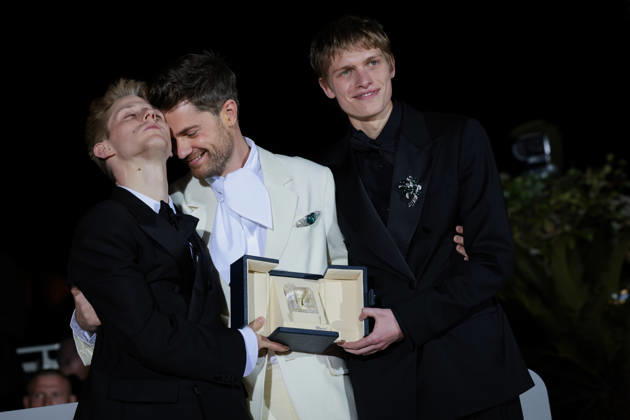 79ème Festival International du Film de Cannes Photocall des Palmes 79th International Cannes Film Festival Photocall with winners 456721 2026 05 23 Cannes France Campagne, Valentin Macchia, Emmanuel Dhont, Lukas  Copyright: xLionelxGuericolas MPPx STAR_456721_128