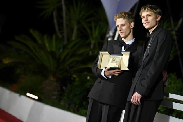 Cannes Winners Photocall FC Emmanuel Macchia and Valentin Campagne pose with the Best Actor award for Coward during the Palme DOr winners photocall at the 79th annual Cannes Film Festival at Palais des Festivals on May 23, 2026 in Cannes, France.Photo by Franck Castel ABACAPRESS.COM Cannes  Copyright: xCastelxFranck ABACAx