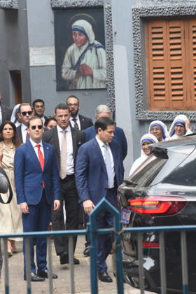 U.S. Secretary of State Marco Rubio Working Visit to Kolkata U.S. Secretary of State Marco Rubio after a meeting whit nuns at the Mother Teresa™s House, as part of his official visit to Kolkata. Marco Rubio s visit to India was to repair ties between the two nations. on May 23, 2026 in Kolkata, India. Kolkata West Bengal India Copyright: xDipaxChakrabortyx