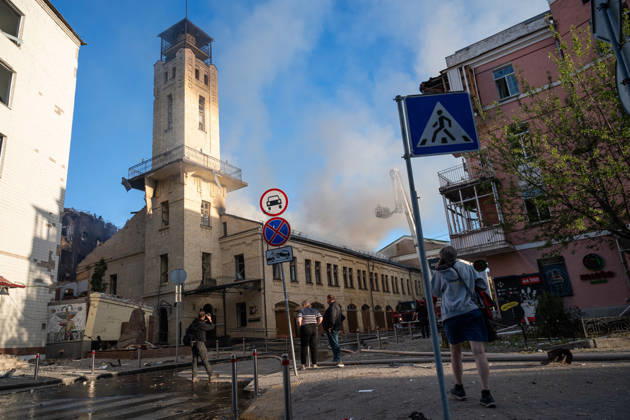 2 killed and 56 wounded in a Russian airstrike on Kyiv KYIV, UKRAINE - MAY 24: A view at the Museum of Chornbobyl disaster damaged in a Russian airstrike in Kyiv, Ukraine on May 24, 2026. Danylo Antoniuk Anadolu Kyiv Ukraine. Editorial use only. Please get in touch for any other usage.  Copyright: x2026xAnadoluxDanyloxAntoniukx