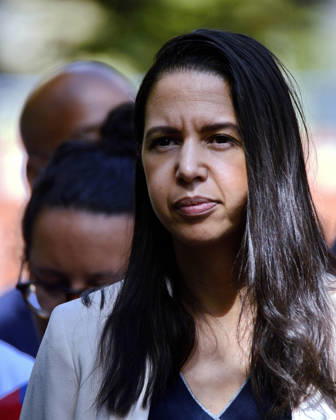 Tribute to all the victims of slavery - Paris Naïma Moutchou, Minister of Overseas France during a commemorative ceremony in the Jardin Jacques Martial, in tribute to all the victims of slavery ,on the occasion of the National Day in Tribute to the Victims of Slavery, at the Jardins du Trocadéro The National Day in Tribute to the Victims of Slavery, and the associated ceremony organized by the City of Paris, celebrate the memory of the enslaved people, as well as their descendants, and pay tribute to their contribution to the building of the Nation in Paris, France on May 23 2026. Photo by Karim Ait Adjedjou ABACAPRESS.COM Paris France  Copyright: xAitxAdjedjouxKarim ABACAx