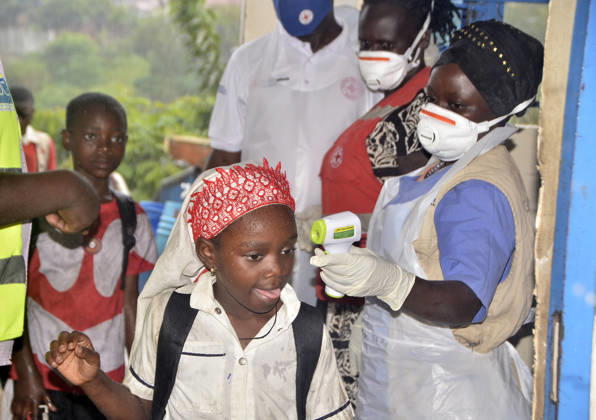 Uganda stepped up measures along the DKC border to combat the Ebola outbreak MPONDWE, UGANDA - MAY 23: Health teams screen travelers and vehicles entering the country for Ebola as precautions has been stepped up at the Mpondwe Border Crossing on the border with the Democratic Republic of the Congo (DRC) following a rise in Ebola cases in Mpondwe, Uganda on May 23, 2026. Nicholas Kajoba Anadolu Mpondwe Uganda. Editorial use only. Please get in touch for any other usage.  Copyright: x2026xAnadoluxNicholasxKajobax