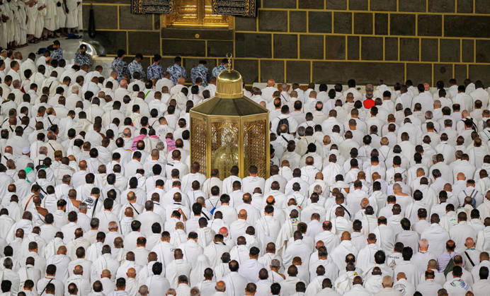Muslim worshippers perform the dawn prayer around the Kaaba at the Grand Mosque complex in the holy city of Mecca Muslim worshippers perform the dawn prayer around the Kaaba at the Grand Mosque complex in the holy city of Mecca, Saudi Arabia, on May 24, 2026, ahead of the annual Hajj pilgrimage. Millions of Muslims from around the world are expected to gather in Saudi Arabia for the annual pilgrimage rituals. Photo by SPA Saudi Press Agency APA Images Mecca Mecca Saudi Arabia 240526_Saudi_Arabia_SPA_00(12) Copyright: xSPAxSaudixPessxAgencyxSaudixPressxAgencyx xapaimagesx