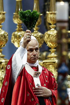 May 24, 2026, Vatican City, ITALIA ROMA: Pope Leo XIV presides Holy Mass on the Solemnity of Pentecost, in Saint Peter s Basilica, in Vatican City, 24 May 2026. ANSA ANGELO CARCONI. Vatican City ITALIA ROMA  - ZUMAa110 20260524_zaf_a110_006 Copyright: xAngeloxCarconix