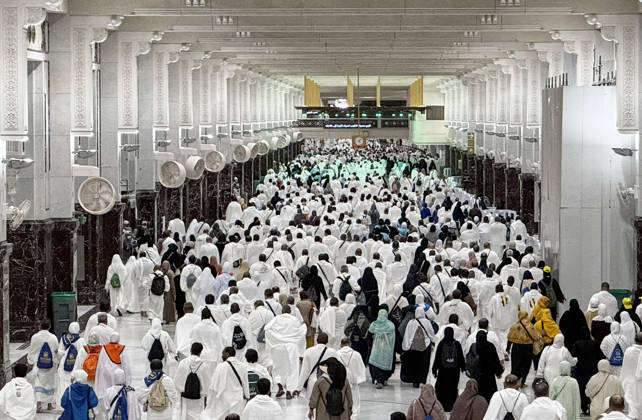 Muslims perform the Hajj pilgrimage MECCA, SAUDI ARABIA - MAY 23: Muslim pilgrims from various countries around the world who come to perform the Hajj, circumambulate the Masjid al-Haram wearing Ihram during the Hajj pilgrimage in Mecca, Saudi Arabia on May 23, 2026. Ali Atmaca Anadolu Mecca Saudi Arabia. Editorial use only. Please get in touch for any other usage.  Copyright: x2026xAnadoluxAlixAtmacax