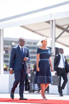 May 24, 2026, Cotonou, Cotonou, Benin: ROMUALD WADAGNI, president of Benin and his wife NATALIE VILETTE WADAGNIN during the nvestiture ceremony of the President of the Republic at Congress Palace Cotonou Benin  - ZUMAs385 20260524_zsp_s385_002 Copyright: xLeopoldxSoglox