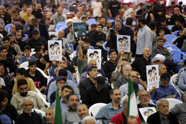 Memorial ceremony held in Tehran for victims of Iran-US-Israel conflict TEHRAN, IRAN - MAY 24: A memorial ceremony is held at the Imam Khomeini Mosalla Mosque for those who lost their lives in the conflict involving Iran, the United States, and Israel following the February 28 attacks, in Tehran, capital of Iran, on May 24, 2026. Fatemeh Bahrami Anadolu Tehran Iran. Editorial use only. Please get in touch for any other usage.  Copyright: x2026xAnadoluxFatemehxBahramix