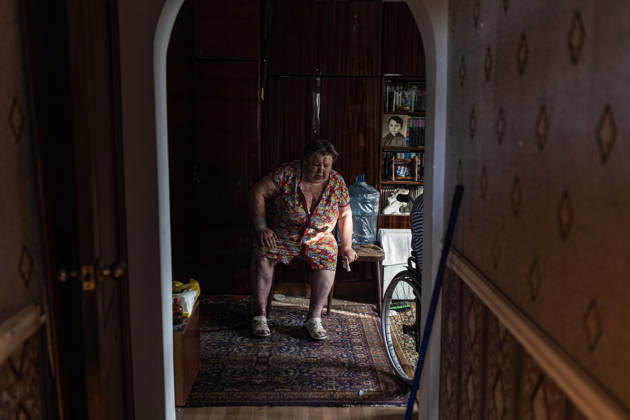Aftermath of Russian strike in Kramatorsk KRAMATORSK, UKRAINE - MAY 25: Valentina, aged 79, injured at her home, which was damaged following a Russian attack using KAB aerial bombs, in Kramatorsk, Ukraine, 25 May 2026 Diego Herrera Carcedo Anadolu Kramatorsk Ukraine. Editorial use only. Please get in touch for any other usage.  Copyright: x2026xAnadoluxDiegoxHerreraxCarcedox