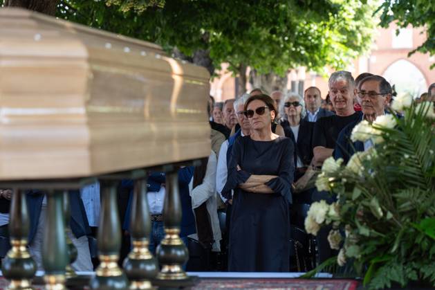 May 24, 2026, Pollenzo, Cn, Italy: Chiara Petrini at the funeral of her brother Carlo Petrini, founder of Slow Food, the Terra Madre food fair, and the University of Pollenzo. Pollenzo, May 24, 2026 Pollenzo Italy  - ZUMAa289 20260524_zia_a289_088 Copyright: xSelenexDanielex xAgfx