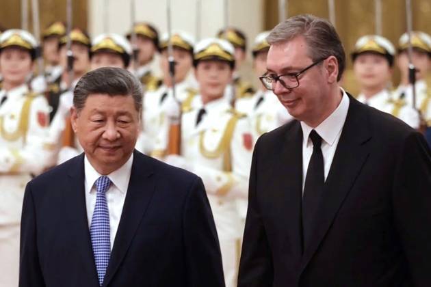 China Serbia 9173080 25.05.2026 Chinese President Xi Jinping and Serbian President Aleksandar Vucic attend a welcome ceremony, in Beijing, China. Alexey Tashchilin Sputnik Beijing China  Copyright: xAlexeyxTashchilinx