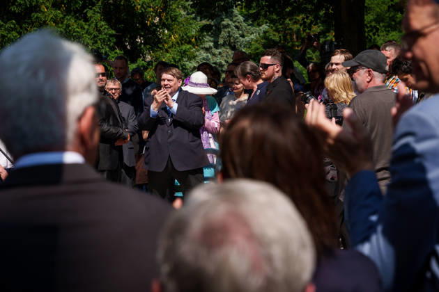 May 25, 2026, Brno, South Moravia, Czech Republic: Spokesman of the Sudeten German Landsmannschaft BERND POSSELT (CSU) during a commemorative ceremony honoring the victims of Nazism in Brno, Czech Republic, on May 25, 2026. The 76th Congress of Sudeten Germans took place in Brno, Czech Republic, from May 22 to 25, 2026, marking the first time the event was held in the country. Brno Czech Republic - ZUMAc315 20260525_zsp_c315_042 Copyright: xMichaelxCabalx