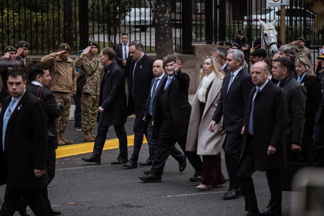 May 25, 2026, Caba, Buenos Aires, Argentina: JAVIER MILEI leads May 25 national celebrations alongside cabinet ministers and Buenos Aires Mayor Jorge Macri, without Vice President Victoria Villarruel. Following a mass led by Archbishop Jorge GarcoÂ­a Cuerva, the government delegation will return to the Casa Rosada for a key cabinet meeting amid internal tensions within the ruling coalition. Caba Argentina  - ZUMAf175 20260525_zip_f175_016 Copyright: xDaniellaxFernandezxRealinx