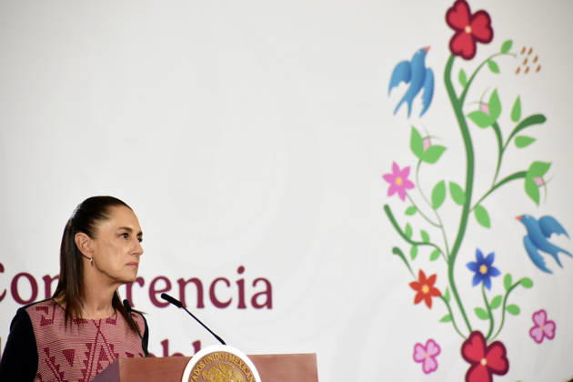 Mexican President Claudia Sheinbaum News Conference Mexico™s President Claudia Sheinbaum Pardo speaks during a news conference at the National Palace. on May 25, 2026 in Mexico City, Mexico. (Photo by Luis Barron Eyepix Group). Copyright: xLuisxBarronx xEyepixxGroupx LB_25052026_184983