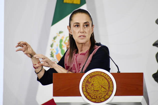 MexicoÃ¢â‚¬â ¢s President Claudia Sheinbaum Pardo speaks during a news conference at the National Palace. on May 25, 2026 in Mexico City, Mexico. Mexico City Mexico - ZUMAe321 20260525_zia_e321_002 Copyright: xLuisxBarronx