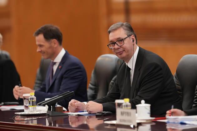 BEIJING, CHINA - MAY 25: Chinese President Xi Jinping (not in the picture) holds talks with Serbian President Aleksandar Vucic on May 25, 2026 in Beijing, China. Serbian President Aleksandar Vucic arrived in Beijing on May 24 for his first state visit to China that will run through May 28.  Copyright: xVCGx 111644010774