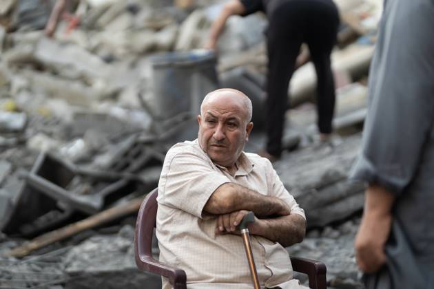 Israeli army bombed a building in Nuseirat NUSEIRAT, GAZA, PALESTINE - MAY 26: Local residents inspect the destroyed building and the damaged houses following the Israeli strike on a building belonging to the Tawil family in the Nuseirat Refugee Camp in Gaza, Palestine on May 26, 2026. The building was completely destroyed in the attack, while nearby homes were also damaged. Residents went through the rubble to find their belongings. Mahmoud Abu Hamda Anadolu Nuseirat Gaza. Editorial use only. Please get in touch for any other usage.  Copyright: x2026xAnadoluxMahmoudxAbuxHamdax