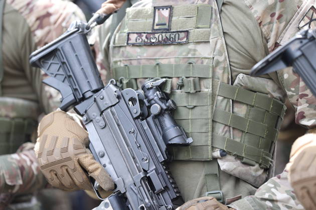Georgia marks 108th anniversary of the founding of the republic TBILISI, GEORGIA - MAY 26: Georgian Army Soldiers attend the military parade to mark the 108th anniversary of the founding of the Republic of Georgia, in Tbilisi, Georgia on May 26, 2026. Davit Kachkachishvili Anadolu Tbilisi Georgia. Editorial use only. Please get in touch for any other usage.  Copyright: x2026xAnadoluxDavitxKachkachishvilix