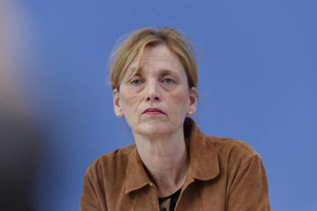 Kinderreport 2026 vorgestellt 2026-05-26 Deutschland, Berlin Bundespressekonferenz: Vorstellung des Kinderreports 2026 mit dem Titel Chancengerechte Bildung. Im Bild Karin Prien (CDU), Bundesbildungsministerin.