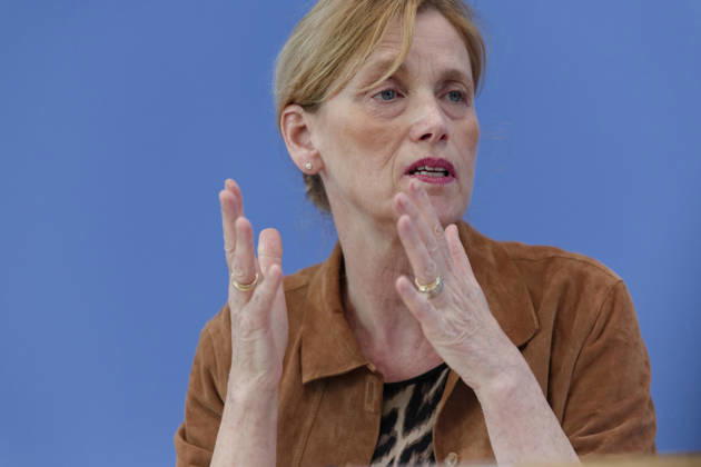 Kinderreport 2026 vorgestellt 2026-05-26 Deutschland, Berlin Bundespressekonferenz: Vorstellung des Kinderreports 2026 mit dem Titel Chancengerechte Bildung. Im Bild Karin Prien (CDU), Bundesbildungsministerin.