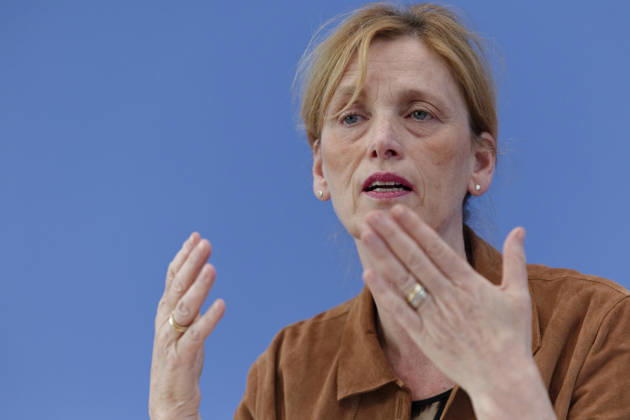 Kinderreport 2026 vorgestellt 2026-05-26 Deutschland, Berlin Bundespressekonferenz: Vorstellung des Kinderreports 2026 mit dem Titel Chancengerechte Bildung. Im Bild Karin Prien (CDU), Bundesbildungsministerin.