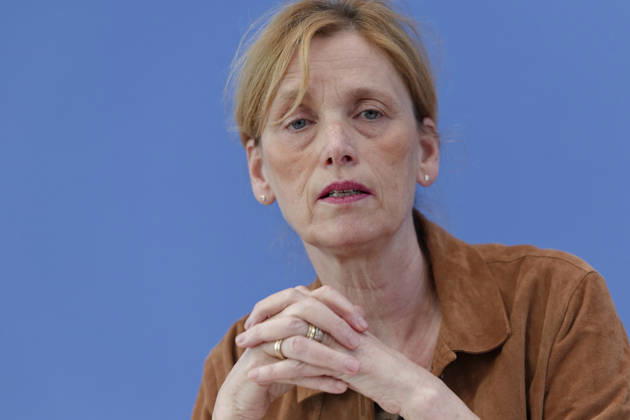 Kinderreport 2026 vorgestellt 2026-05-26 Deutschland, Berlin Bundespressekonferenz: Vorstellung des Kinderreports 2026 mit dem Titel Chancengerechte Bildung. Im Bild Karin Prien (CDU), Bundesbildungsministerin.