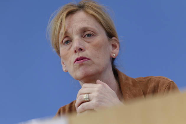 Kinderreport 2026 vorgestellt 2026-05-26 Deutschland, Berlin Bundespressekonferenz: Vorstellung des Kinderreports 2026 mit dem Titel Chancengerechte Bildung. Im Bild Karin Prien (CDU), Bundesbildungsministerin.