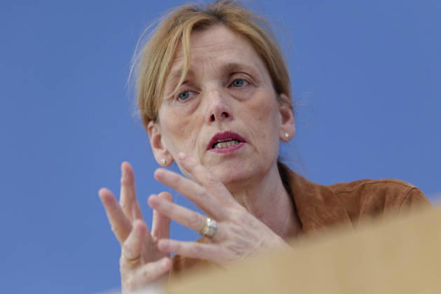 Kinderreport 2026 vorgestellt 2026-05-26 Deutschland, Berlin Bundespressekonferenz: Vorstellung des Kinderreports 2026 mit dem Titel Chancengerechte Bildung. Im Bild Karin Prien (CDU), Bundesbildungsministerin.