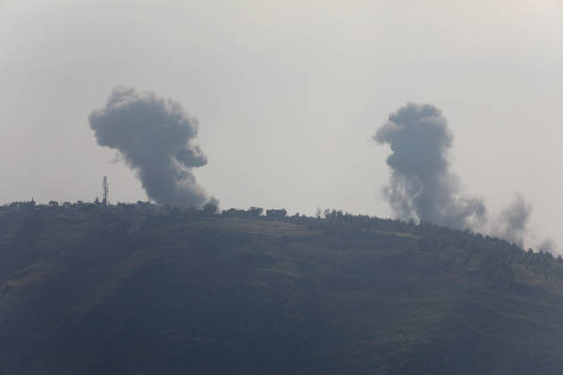 Israeli airstrikes hit southern Lebanon’s Nabatieh province NABATIEH, LEBANON - MAY 26: Smoke rise from the area as Israeli army carried out airstrikes, violating the ceasefire, in Nabatieh, Lebanon, on May 26, 2026. Ramiz Dallah Anadolu Nabatieh Lebanon. Editorial use only. Please get in touch for any other usage.  Copyright: x2026xAnadoluxRamizxDallahx