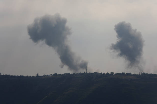 Israeli airstrikes hit southern Lebanon’s Nabatieh province NABATIEH, LEBANON - MAY 26: Smoke rise from the area as Israeli army carried out airstrikes, violating the ceasefire, in Nabatieh, Lebanon, on May 26, 2026. Ramiz Dallah Anadolu Nabatieh Lebanon. Editorial use only. Please get in touch for any other usage.  Copyright: x2026xAnadoluxRamizxDallahx
