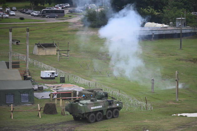 UN to assess whether the Brazilian Navy Marine Corps remains at the top of the global rankings for peacekeeping readiness RIO DE JANEIRO, BRAZIL, MAY 26 : A view of the Brazilian Army forces training as in the coming days, the UN will assess whether the Brazilian Navy Marine Corps remains at the top of the global rankings for peacekeeping readiness in Rio de Janeiro, Brazil on May 26, 2026. The Brazilian Navy Marine Corps undergoes rigorous inspections by the UN (United Nations) to certify and recertify elite troops at the highest level. The most recent operational assessment, held at the Ilha do Governador Naval Complex, involved more than 500 military personnel, bomb disposal robots, drones, armored vehicles, and machine guns in combat a Copyright: x2026xAnadoluxFabioxTeixeirax