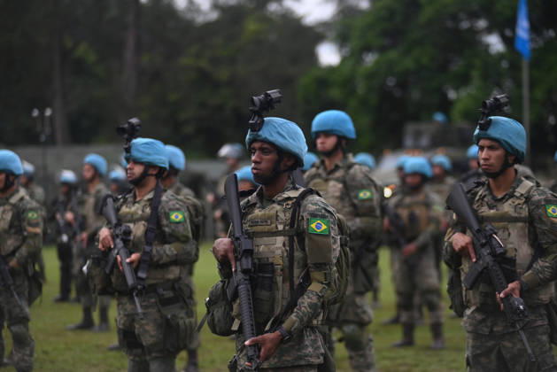 UN to assess whether the Brazilian Navy Marine Corps remains at the top of the global rankings for peacekeeping readiness RIO DE JANEIRO, BRAZIL, MAY 26 : A view of the Brazilian Army forces training as in the coming days, the UN will assess whether the Brazilian Navy Marine Corps remains at the top of the global rankings for peacekeeping readiness in Rio de Janeiro, Brazil on May 26, 2026. The Brazilian Navy Marine Corps undergoes rigorous inspections by the UN (United Nations) to certify and recertify elite troops at the highest level. The most recent operational assessment, held at the Ilha do Governador Naval Complex, involved more than 500 military personnel, bomb disposal robots, drones, armored vehicles, and machine guns in combat a Copyright: x2026xAnadoluxFabioxTeixeirax