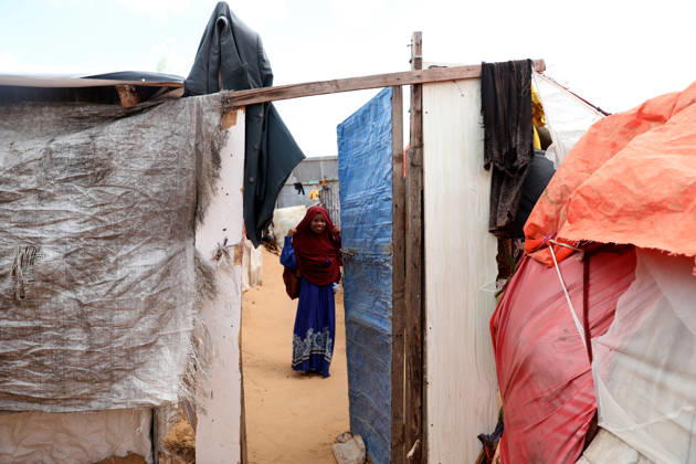 Camps turn into permanent settlements amid ongoing crisis in Somalia MOGADISHU, SOMALIA - MAY 26: A girl is seen as millions of people living in camps that have gradually turned into permanent settlements, where they continue to face difficult living conditions amid insecurity, conflict and drought in the capital Mogadishu, Somalia, on May 26, 2026. Metin Yuksel Kaya Anadolu Mogadishu Somalia. Editorial use only. Please get in touch for any other usage.  Copyright: x2026xAnadoluxMetinxYukselxKayax
