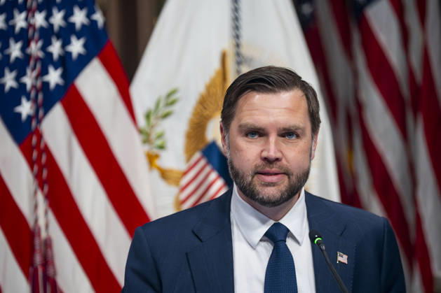 Vice President JD Vance speaks during a roundtable on anti-fraud initiatives in the Indian Treaty Room in the Eisenhower Executive Building near the White House in Washington, DC on Tuesday, May 26, 2026.  WAP20260526304 BONNIExCASH