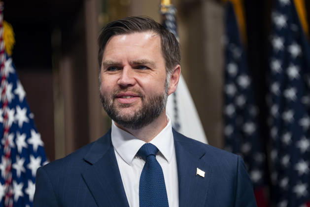 Vice President JD Vance attends a roundtable on anti-fraud initiatives in the Indian Treaty Room in the Eisenhower Executive Building near the White House in Washington, DC on Tuesday, May 26, 2026.  WAP20260526300 BONNIExCASH