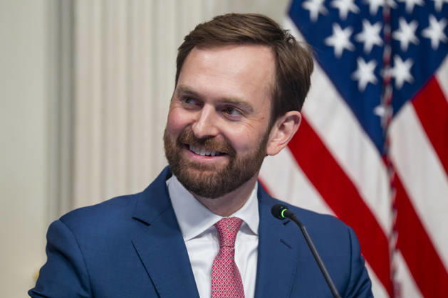 Chairman of the Federal Trade Commission and Anti-Fraud Task Force Vice Chair Andrew Ferguson attends a roundtable on anti-fraud initiatives in the Indian Treaty Room in the Eisenhower Executive Building near the White House in Washington, DC on Tuesday, May 26, 2026.  WAP20260526306 BONNIExCASH