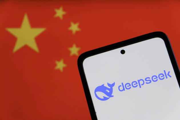 Deepseek AI Logo Photo Illustrations in Indonesia - 27 May 2026 In this photo illustration, the China Artificial Intelligence Deepseek logo is displayed on a smartphone with Flag Of China in the background. Indonesia Copyright: xAlgixFebrixSugitax xSOPAxImagesx AFS_DeepseekLogoPhotoIlustrations_6