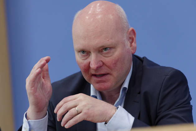 Wirtschaftsweise stellen Frühjahrsgutachten vor 2026-05-27 Deutschland, Berlin Bundespressekonferenz: Der Sachverständigenrat zur Begutachtung der gesamtwirtschaftlichen Entwicklung präsentiert sein Frühjahrsgutachten 2026. Im Bild Prof. Dr. Achim Truger.