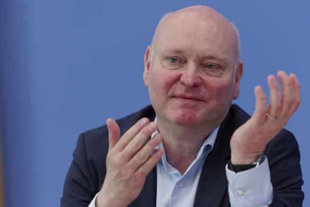 Wirtschaftsweise stellen Frühjahrsgutachten vor 2026-05-27 Deutschland, Berlin Bundespressekonferenz: Der Sachverständigenrat zur Begutachtung der gesamtwirtschaftlichen Entwicklung präsentiert sein Frühjahrsgutachten 2026. Im Bild Prof. Dr. Achim Truger.