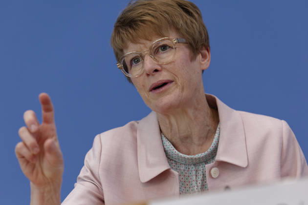 Wirtschaftsweise stellen Frühjahrsgutachten vor 2026-05-27 Deutschland, Berlin Bundespressekonferenz: Der Sachverständigenrat zur Begutachtung der gesamtwirtschaftlichen Entwicklung präsentiert sein Frühjahrsgutachten 2026. Im Bild Prof. Dr. Veronika Grimm.
