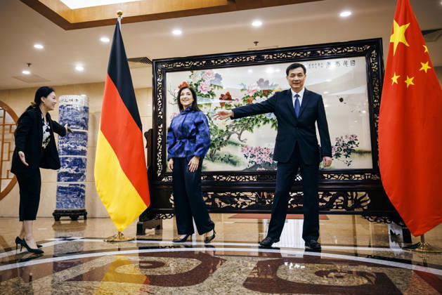 Katherina Reiche (CDU), Bundesministerin fuer Wirtschaft und Energie trifft den Vizeminister ZHOU Haibing zu einem Gespraech in Peking, 27.05.2026. Fotografiert im Auftrag des Bundesministerium fuer Wirtschaft und Energie (BMWE) Peking China Copyright: xFelixxZahn BMWEx