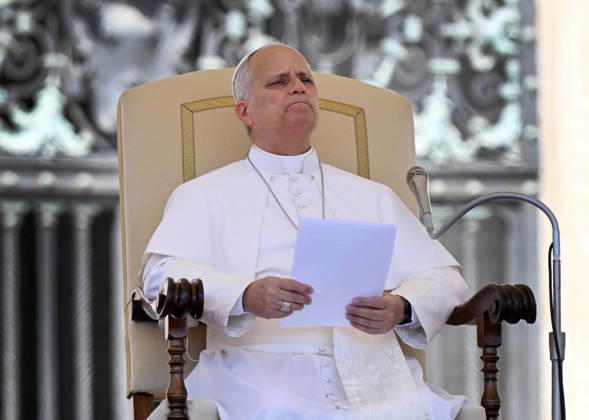 Pope Leo XIV Leads The General Audience - Vatican Pope Leo XIV attends the weekly general audience in Saint Peter’s square, Vatican on May 27, 2026. Photo by Eric Vandeville ABACAPRESS.COM Rome Vatican (or Holy See)  Copyright: xABACAx