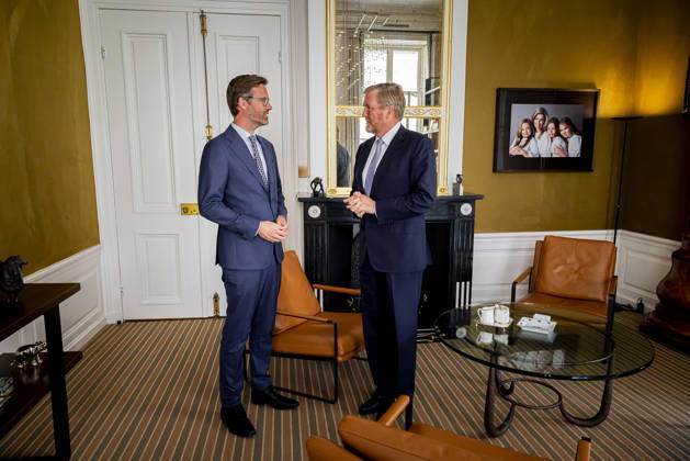 27-05-2026 HtB King Willem-Alexander during a meetng with Mr. Sjoerd W. Sjoerdsma, Minister of Foreign Trade and Development Cooperation at palace Huis ten Bosch in The Hague. Â  Copyright: xPPEx