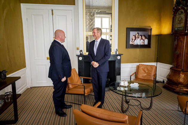 27-05-2026 HtB King Willem-Alexander during a meetng with Mr. Thierry A.A. Aartsen BA, Minister of Employment and Participation at palace Huis ten Bosch in The Hague. Â  Copyright: xPPEx